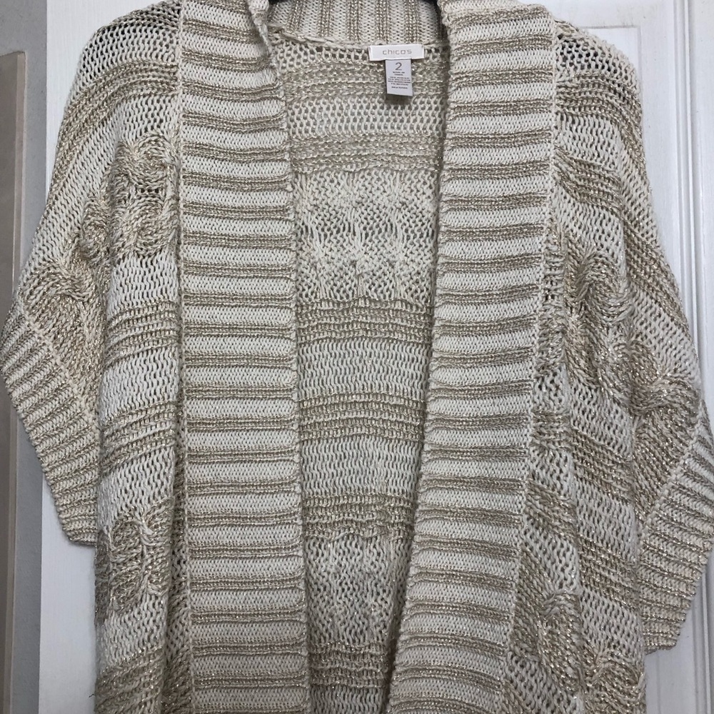**NWOT CHICOS size 2 Cardigan Sweater - Picture 6 of 8